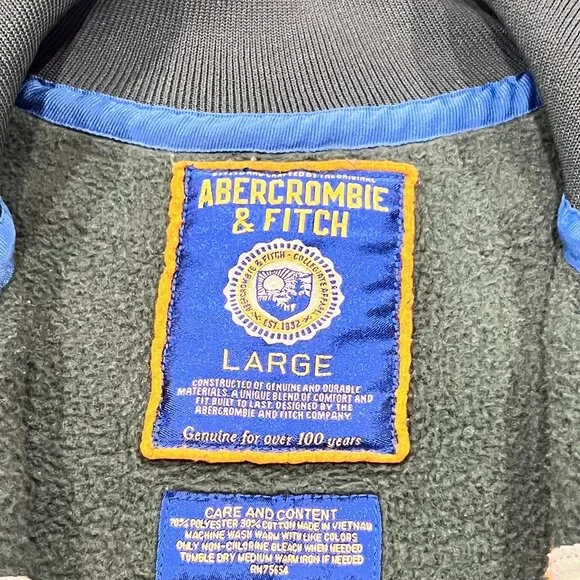 Abercrombie & Fitch Vintage Track Jacket, Green, L